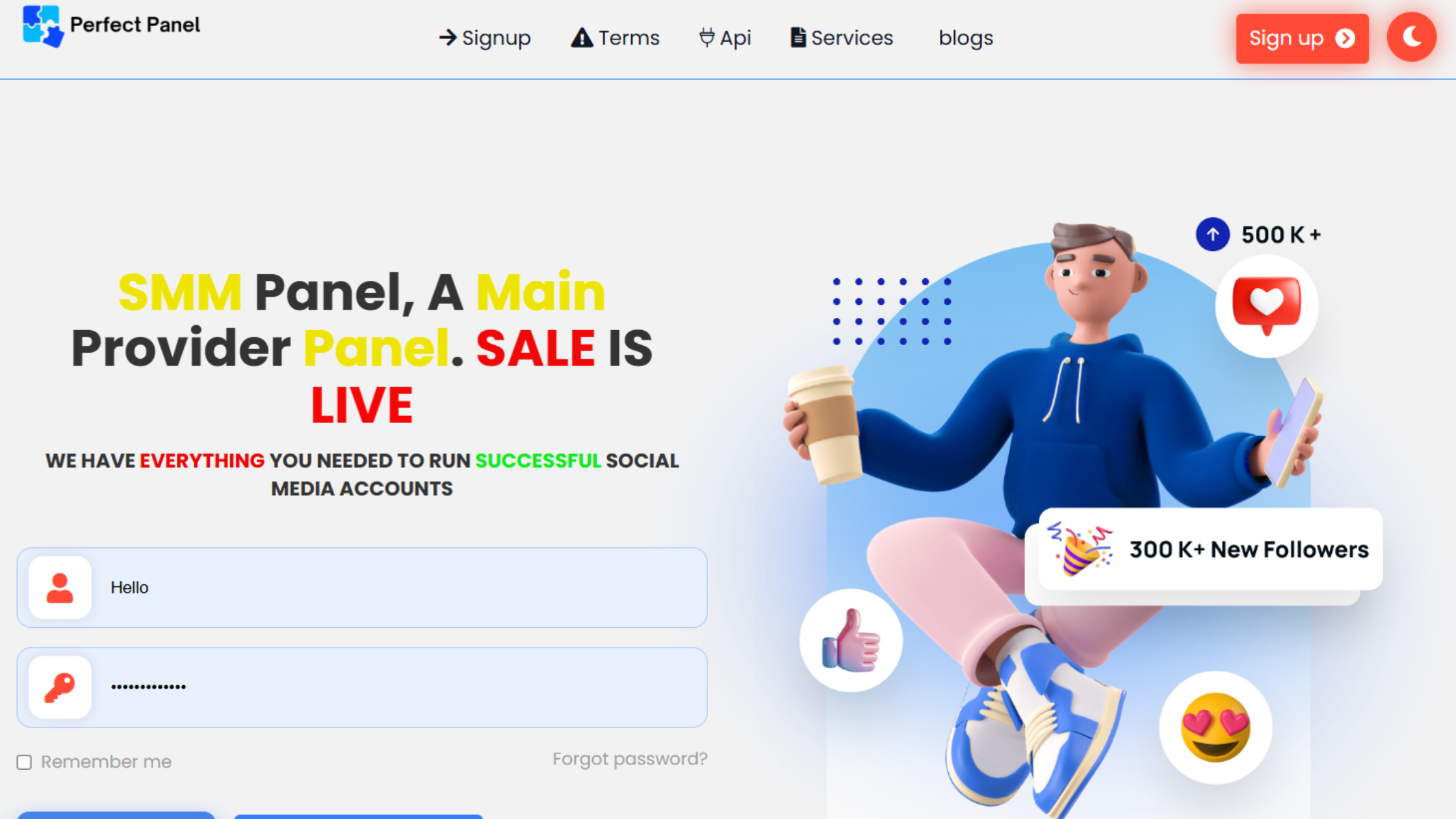 SMM Follows - Perfect Panel Complete Website